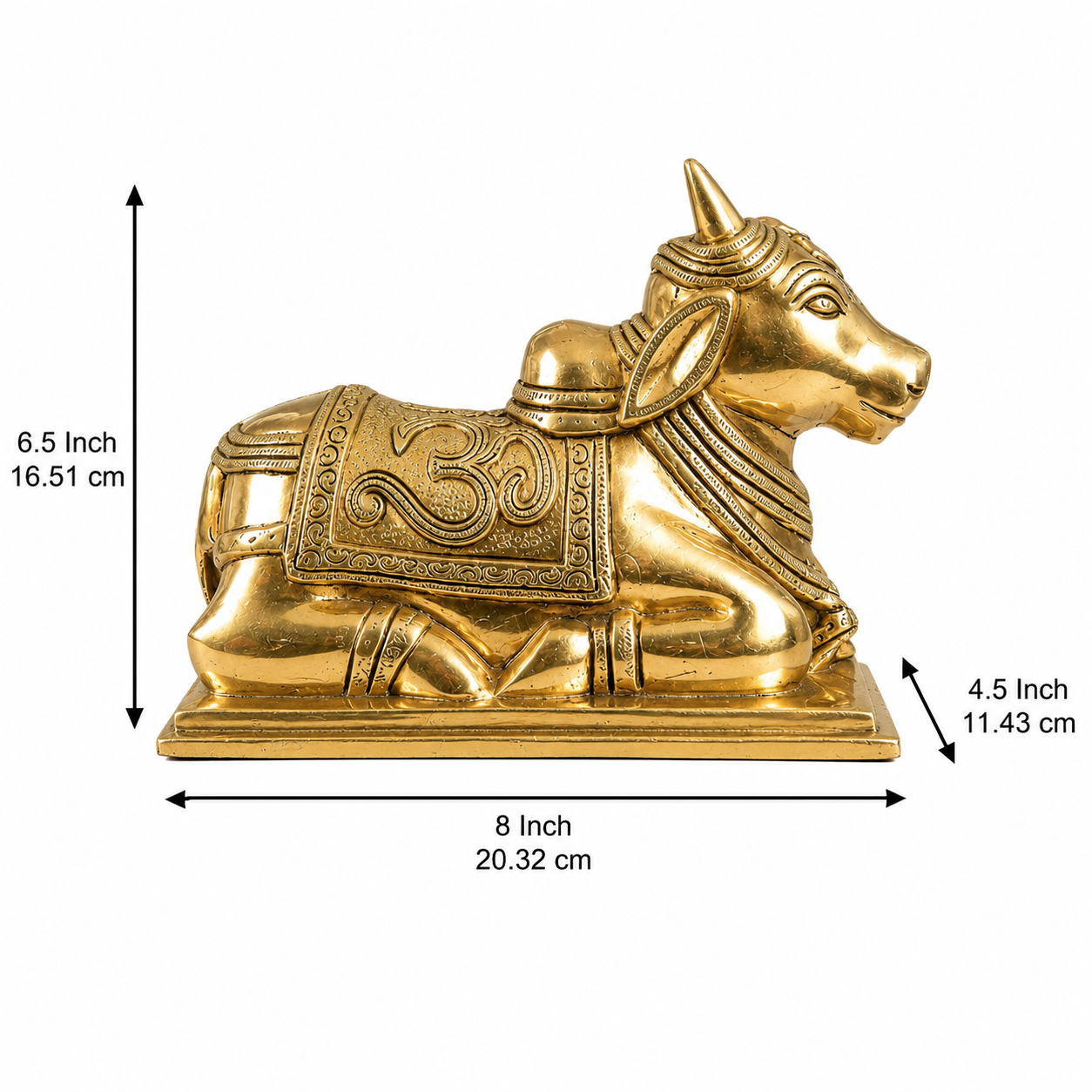 Brass Nandi Statue - Image 2